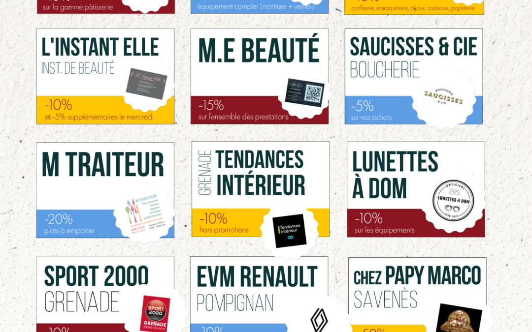 Réductions partenaires : profitez des avantages MJC chez nos commerçants locaux dès le mois de septembre !